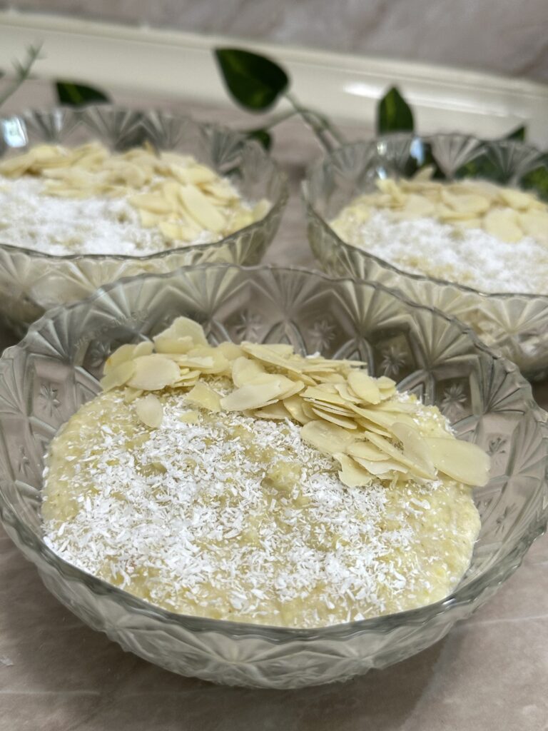 Puding od prosa sa kokosom i belom čokoladom 