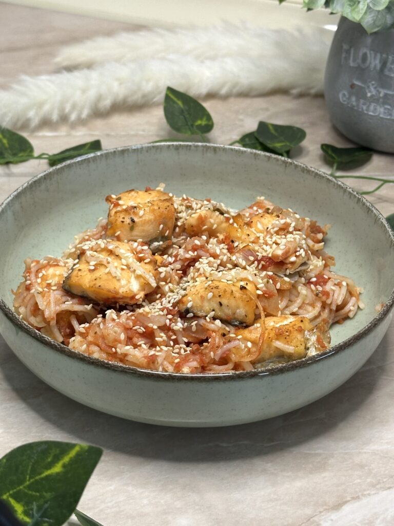 Testenina sa lososom iz rerne 